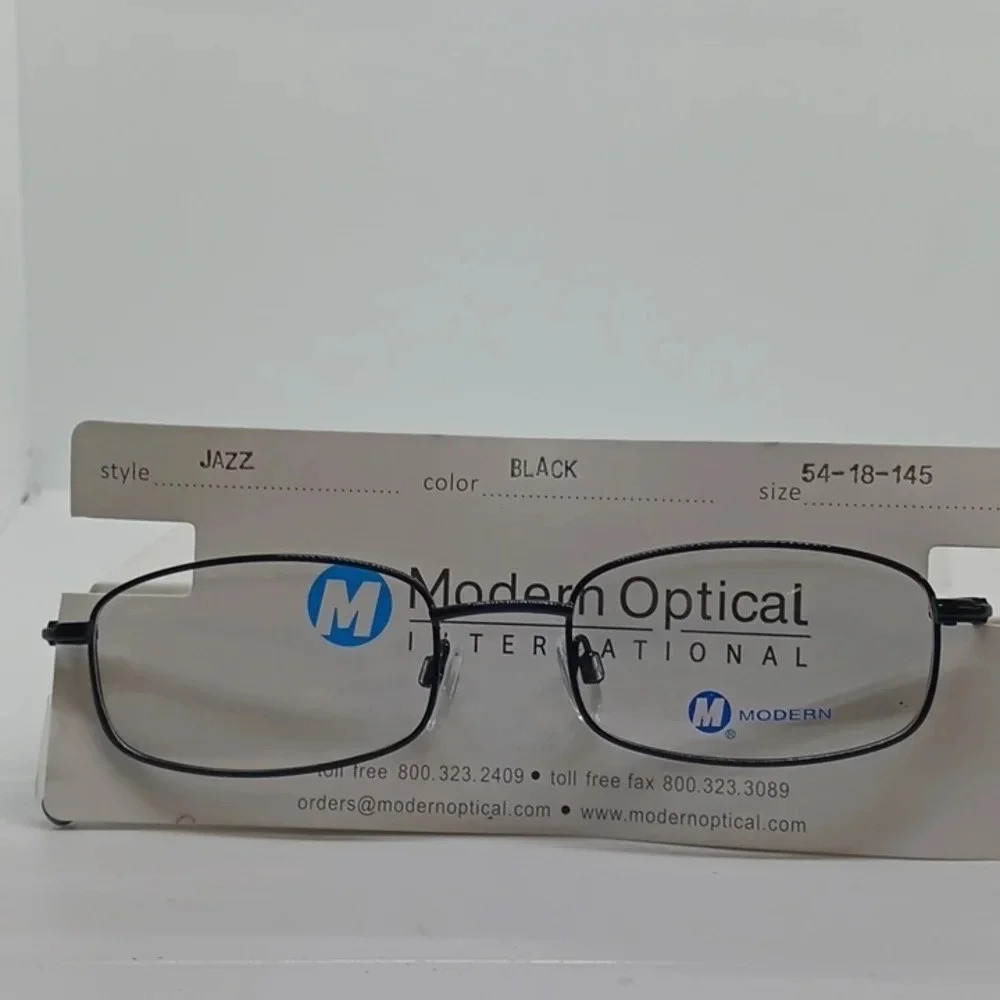 NWT MEN'S MODERN OPTICAL EYEGLASS FRAMES JAZZ BLACK
